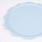 Light blue scalloped edge plate birthday theme from Parte Haus party supply store in Bethesda Maryland