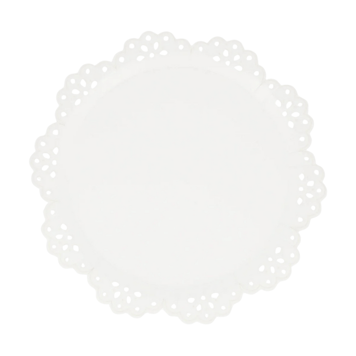 White Broderie Anglaise Lace Dinner Plates