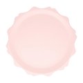 Light pink scalloped plate round shape birthday theme from Parte Haus party supply store in Bethesda MD.