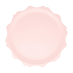 Light pink scalloped plate round shape birthday theme from Parte Haus party supply store in Bethesda MD.