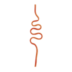 Orange crazy straw wavy shape fun drinkware from Parte Haus party supply store in Bethesda Maryland