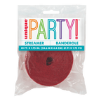 Red streamer roll for party celebrations from Parte Haus party supply store in Bethesda Maryland