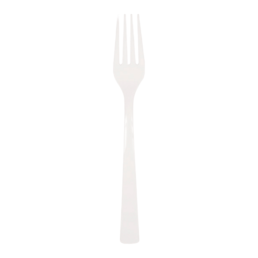 white plastic fork utensil for celebrations from Parte Haus party supply store in Bethesda Maryland