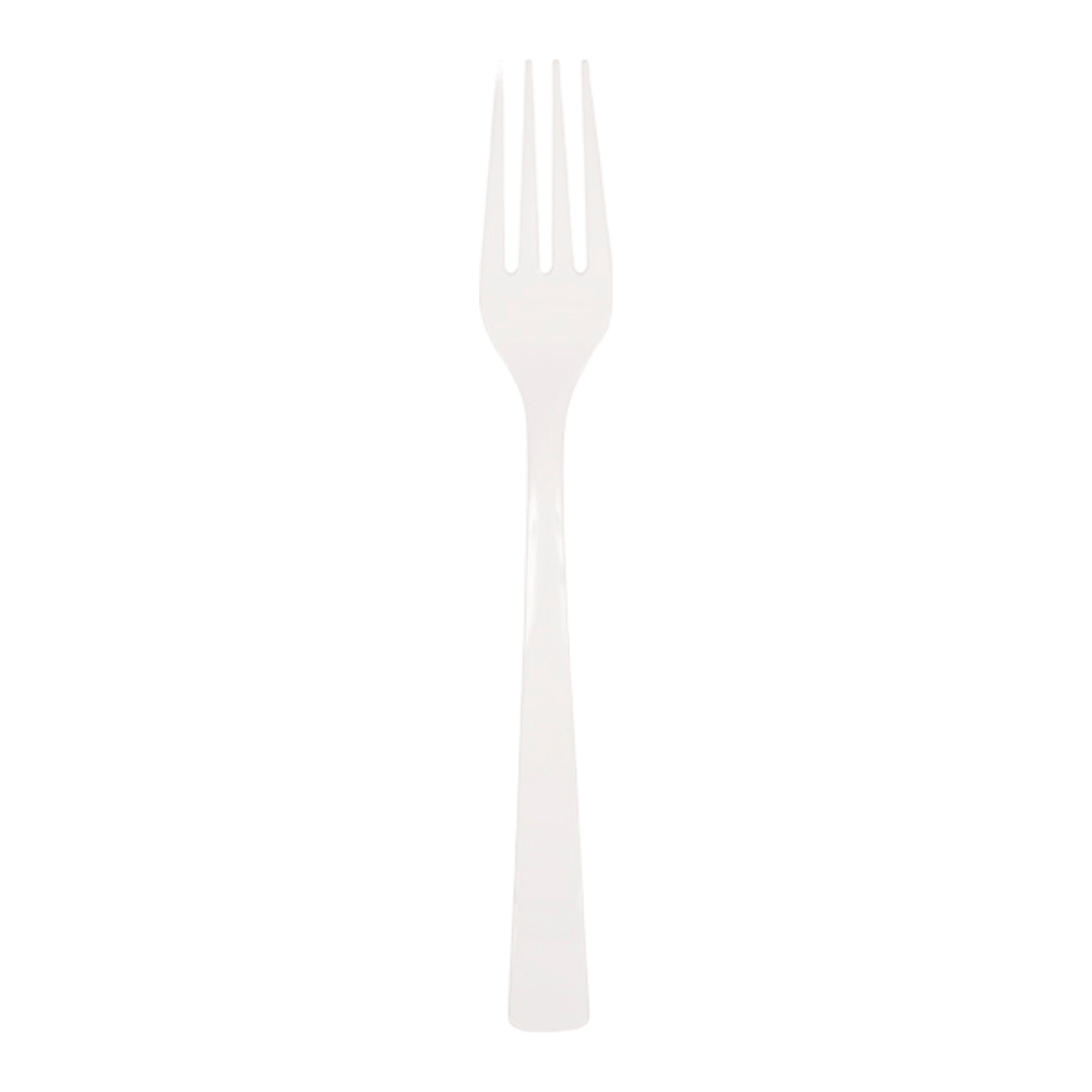 white plastic fork utensil for celebrations from Parte Haus party supply store in Bethesda Maryland