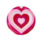 Pink red heart-shaped paper plate Valentine theme from Parte Haus party supply store in Bethesda Maryland