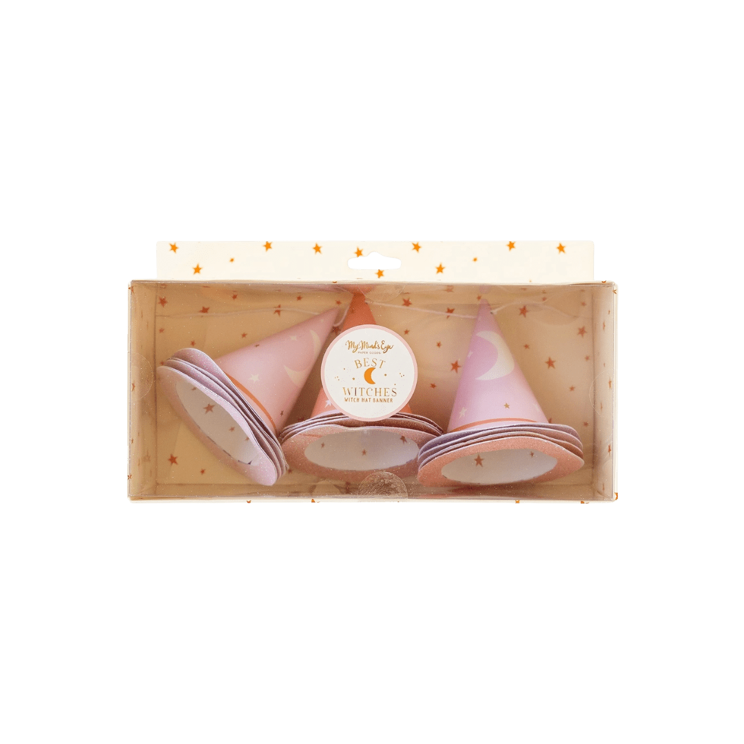 Pink Witch Hat Banner