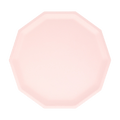 Light pink octagon plate simple tableware for birthday from Parte Haus party supply store in Bethesda MD