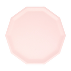 Light pink octagon plate simple tableware for birthday from Parte Haus party supply store in Bethesda MD