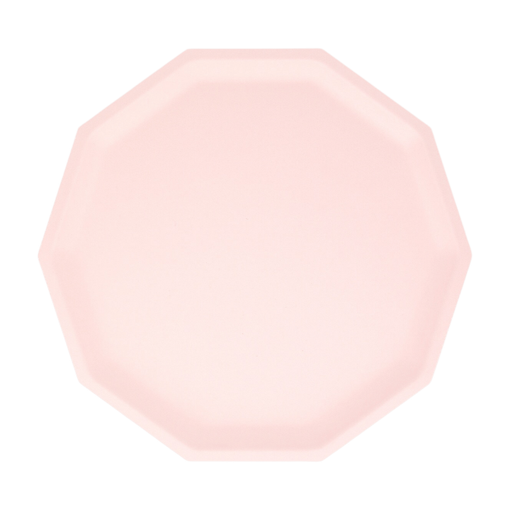 Pink Decagon Compostable Dinner Plates 