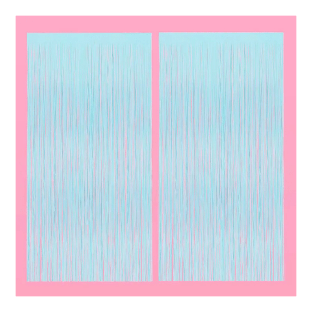 Matte Blue Bachelorette/Baby Shower Party Curtain Backdrop