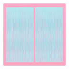 Pastel blue fringe curtain backdrop for birthday celebration from Parte Haus party supply store in Bethesda MD.