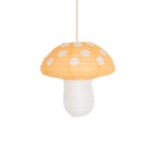 Orange mushroom lantern whimsical hanging decor woodland theme from Parte Haus party supply store in Bethesda MD