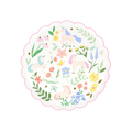 Pastel unicorn plate with floral design for kids birthday from Parte Haus party supply store in Bethesda MD