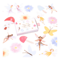Pastel fairy sticker set with flowers and butterflies whimsical birthday theme from Parte Haus party supply store in Bethesda Maryland