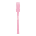 Pink plastic fork with simple design birthday theme from Parte Haus party supply store in Bethesda MD.
