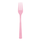 Pink plastic fork with simple design birthday theme from Parte Haus party supply store in Bethesda MD.