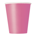 Pink paper cup plain design birthday theme from Parte Haus party supply store in Bethesda Maryland