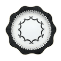 Black Halloween paper plate with bat design from Parte Haus party supply store in Bethesda MD