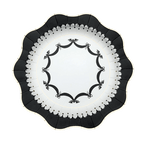 Black Halloween paper plate with bat design from Parte Haus party supply store in Bethesda MD