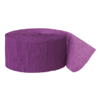 Purple crepe paper streamer roll for birthday from Parte Haus party supply store in Bethesda Maryland