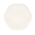 White scalloped edge plate elegant tableware for celebration from Parte Haus party supply store in Bethesda Maryland