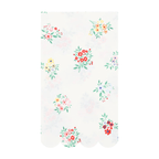 White floral napkin with scalloped edge spring theme from Parte Haus party supply store in Bethesda Maryland