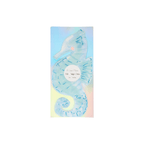 Blue seahorse napkins shaped like a seahorse for under the sea birthday from Parte Haus party supply store in Bethesda Maryland