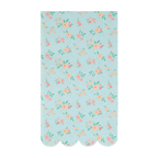Light blue floral napkin with scalloped edge spring theme from Parte Haus party supply store in Bethesda Maryland