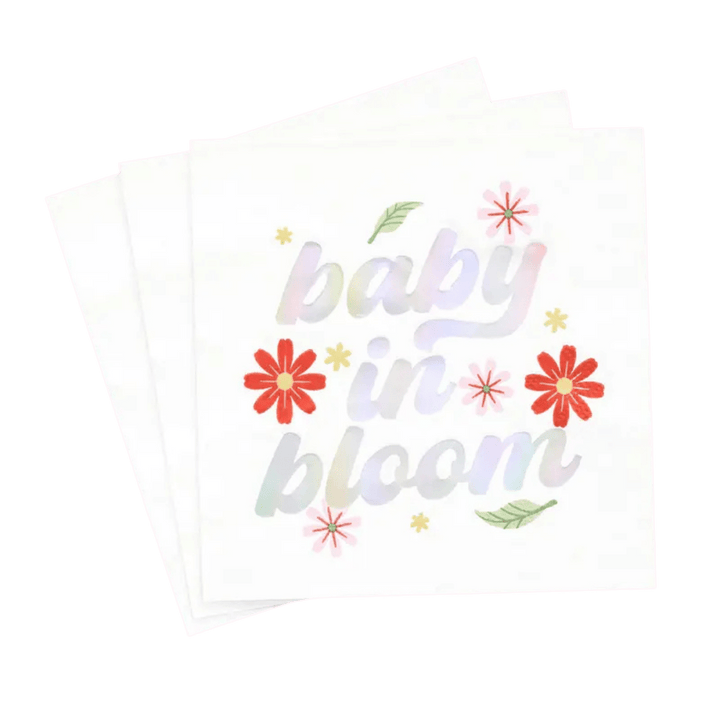 Iridescent "baby in bloom" Cocktail Napkins