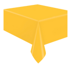 Yellow table cover solid rectangular shape from Parte Haus party supply store in Bethesda Maryland