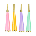 Pastel color party blowers with gold trim from Parte Haus party supply store in Bethesda Maryland