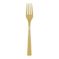 Gold plastic fork with shiny finish elegant dining from Parte Haus party supply store in Bethesda MD