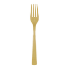 Gold plastic fork with shiny finish elegant dining from Parte Haus party supply store in Bethesda MD