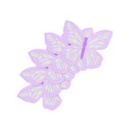 Lilac butterfly shaped cutouts with iridescent wings for birthday theme from Parte Haus party supply store in Bethesda Maryland.