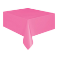 Pink table cover solid rectangular shape for birthday theme from Parte Haus party supply store in Bethesda MD