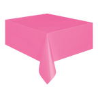 Pink table cover solid rectangular shape for birthday theme from Parte Haus party supply store in Bethesda MD