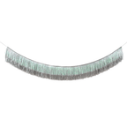 Silver tinsel garland festive fringe decoration for celebrations from Parte Haus party supply store in Bethesda MD