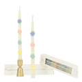 Pastel flower taper candles decorative for celebration from Parte Haus party supply store in Bethesda Maryland