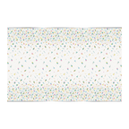 Pastel confetti plastic table cover with party hats and balloons for birthday from Parte Haus party supply store in Bethesda MD