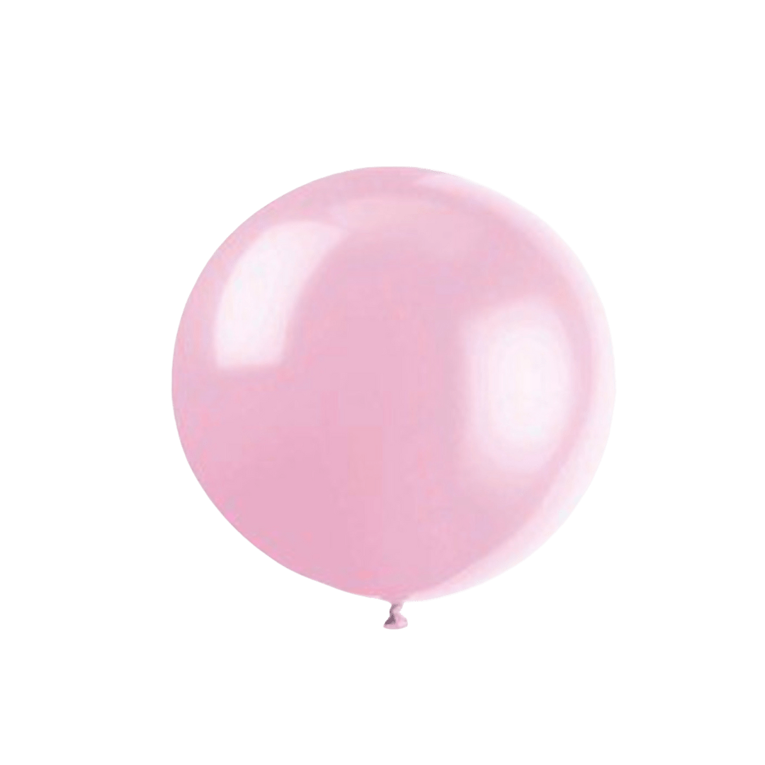 Light pink balloon round large size birthday decoration from Parte Haus party supply store in Bethesda MD.