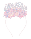 Pink Libra Birthday headband with glitter lettering zodiac party theme from Parte Haus party supply store in Bethesda Maryland