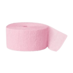 Light pink crepe paper streamer roll for birthdays from Parte Haus party supply store in Bethesda MD