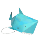 Blue shark paper mask ocean theme from Parte Haus party supply store in Bethesda MD