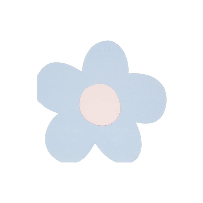 Light blue flower shaped placemat with pink center for spring event from Parte Haus party supply store in Bethesda, MD.