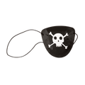 Black pirate eye patch with white skull and crossbones pirate theme from Parte Haus party supply store in Bethesda MD
