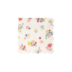 Multicolor floral napkin with scalloped edge spring garden theme from Parte Haus party supply store in Bethesda MD