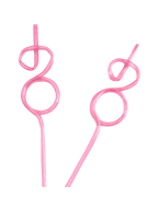 Pink crazy straws fun twisted drinkware for birthday celebration from Parte Haus party supply store in Bethesda MD