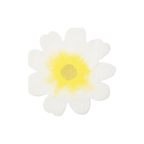 Yellow and white daisy napkin flower shaped spring theme from Parte Haus party supply store in Bethesda Maryland.