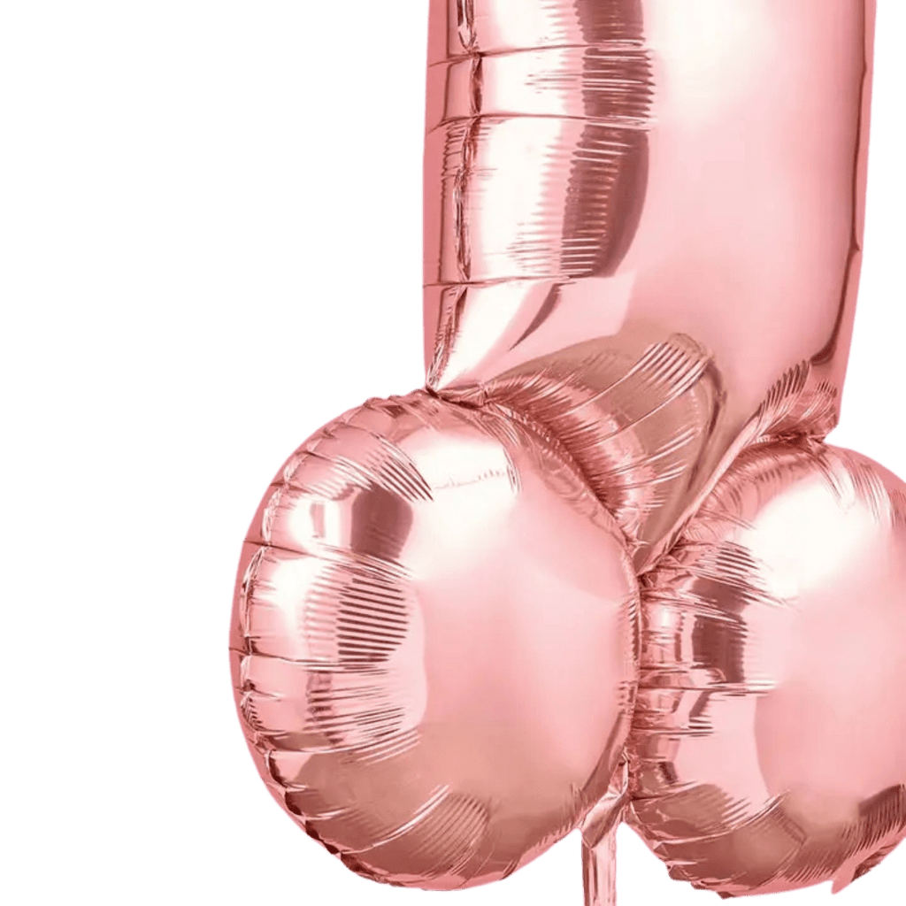 rose gold balloon shaped balloon fun bachelorette event from Parte Haus party supply store in Bethesda Maryland