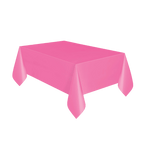 Pink table cover rectangular solid color for birthday from Parte Haus party supply store in Bethesda Maryland